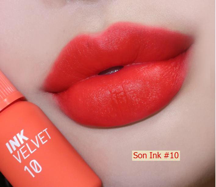 Son kem Peripera Peri's Ink Velvet / Ink AIRY Velvet - Son bóng Water Bare Tint