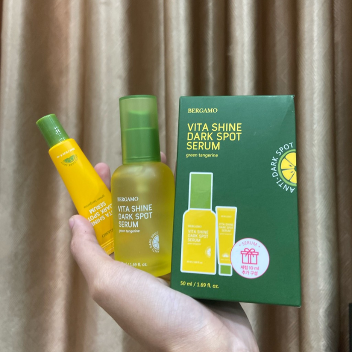 Serum quýt xanh trắng da mờ thâm nám Bergamo Green Tangerine Vita Shine Dark Spot 50ml