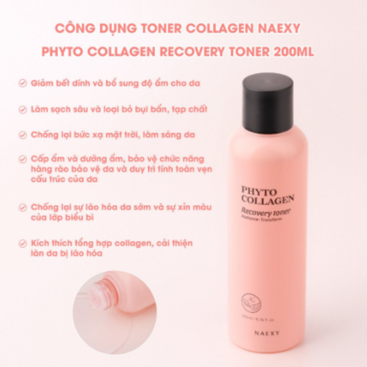 b595 - Nước Hoa Hồng Naexy Recovery Toner Làm Dịu, Phục Hồi Da Hàn Quốc 200ml