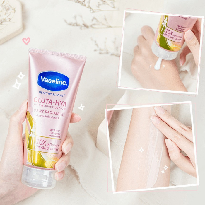 Sữa Dưỡng Thể Trắng Da Chống Nắng Vaseline Healthy Bright GLUTA-HYA 300ml