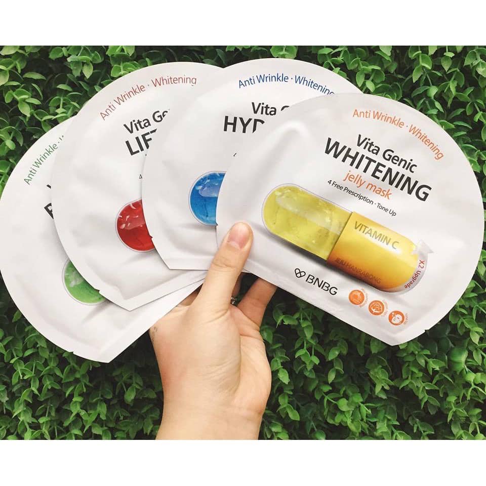 Lẻ 1 Miếng & Combo 10 Miếng Mặt Nạ Giấy BNBG Vita Genic Hàn Quốc