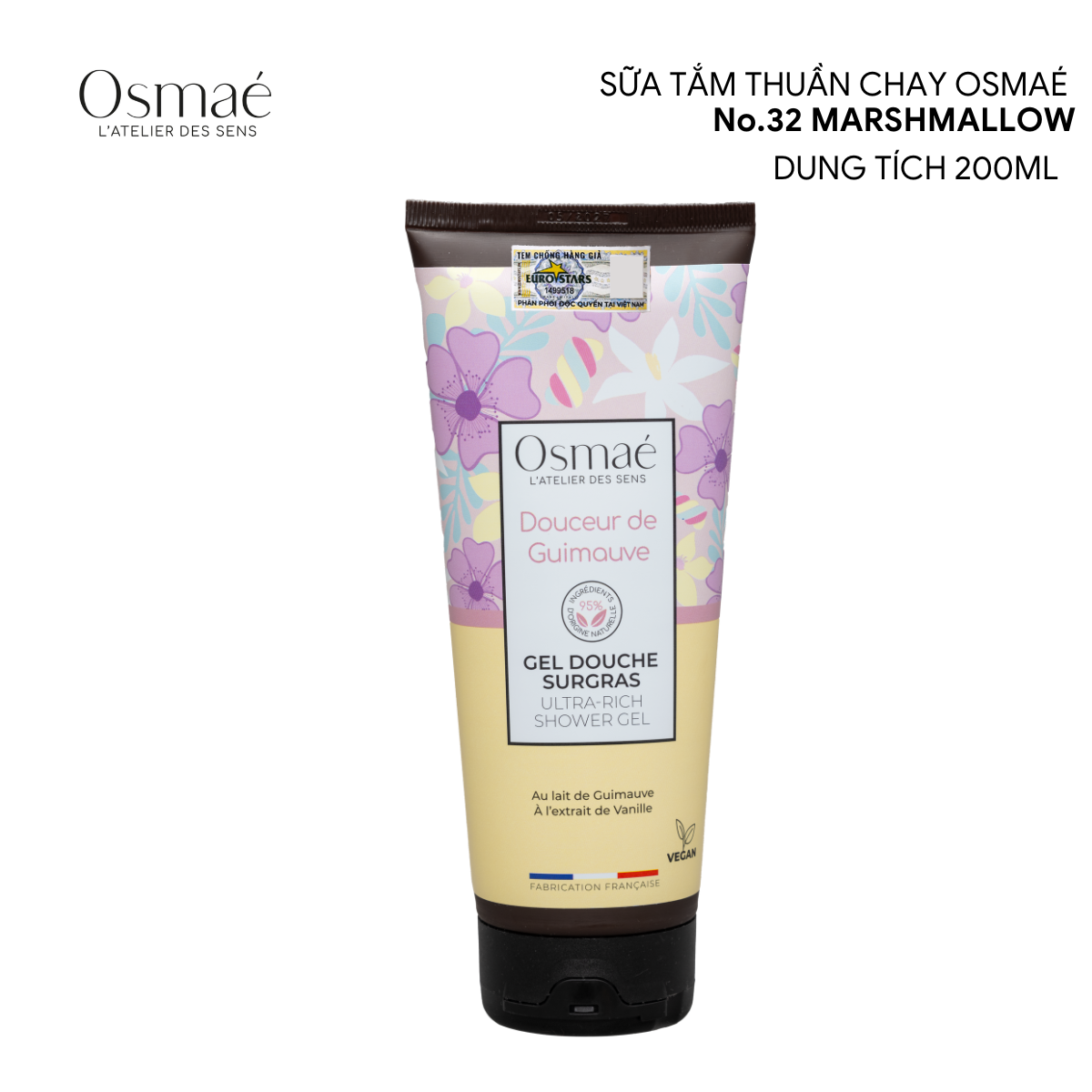 f310 - Sữa tắm thuần chay Pháp Osmaé 200ml