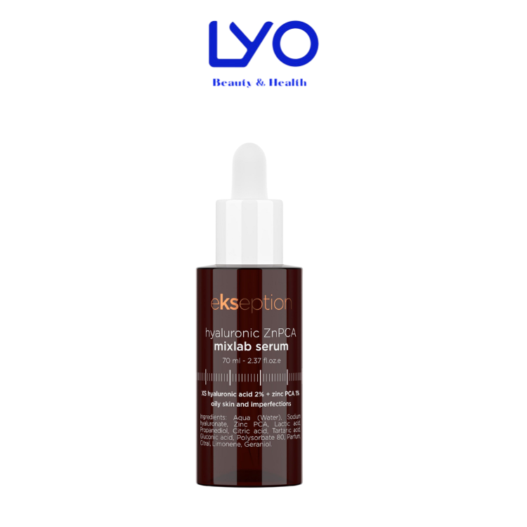 Tinh Chất Serum Kẽm Dưỡng Ẩm, Giảm Mụn, Kiểm Soát Nhờn Ekseption Hyaluronic ZnPCA Mixlab Serum 75ml