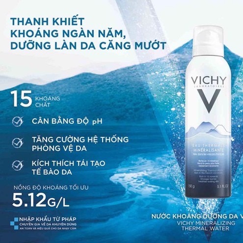 Xịt Khoáng Vichy Mineralizing Thermal Water 150ml