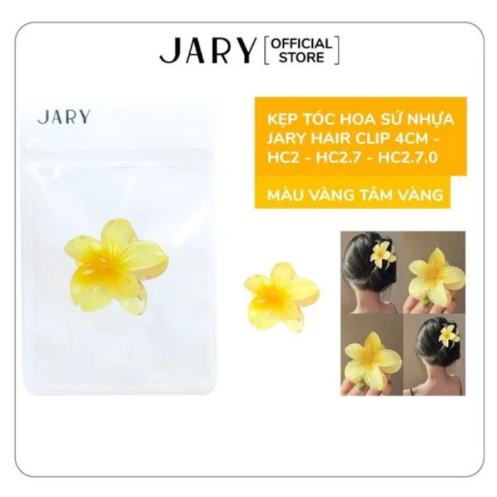 a994 - Kẹp Tóc Hoa Sứ Nhựa Jary Hair Clip - HC2 - HC2.7 - 4CM