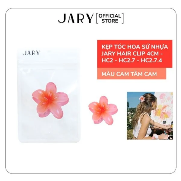 a994 - Kẹp Tóc Hoa Sứ Nhựa Jary Hair Clip - HC2 - HC2.7 - 4CM