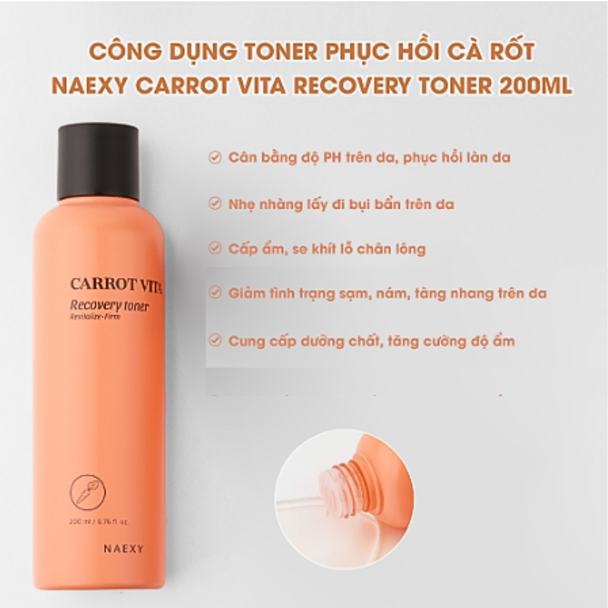 b595 - Nước Hoa Hồng Naexy Recovery Toner Làm Dịu, Phục Hồi Da Hàn Quốc 200ml