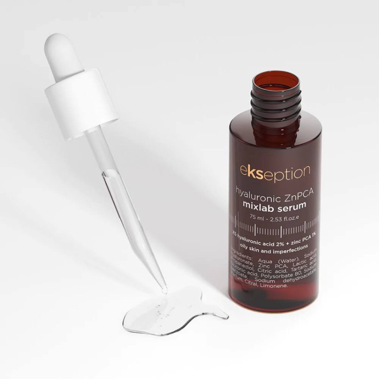 Tinh Chất Serum Kẽm Dưỡng Ẩm, Giảm Mụn, Kiểm Soát Nhờn Ekseption Hyaluronic ZnPCA Mixlab Serum 75ml