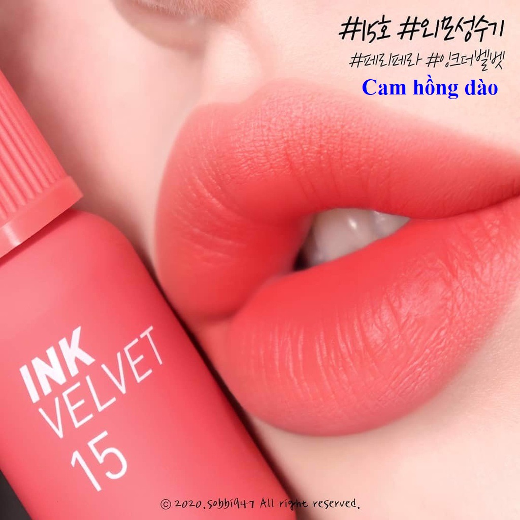 Son kem Peripera Peri's Ink Velvet / Ink AIRY Velvet - Son bóng Water Bare Tint