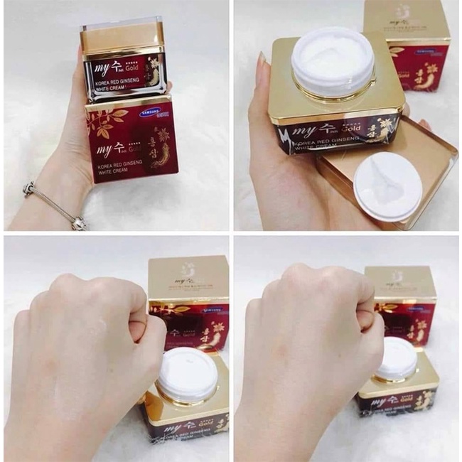 Kem Dưỡng Trắng Da Ngày Và Đêm Hồng Sâm Đỏ My Gold Korea Red Ginseng Aqua Wrinkle & Whitening Cream