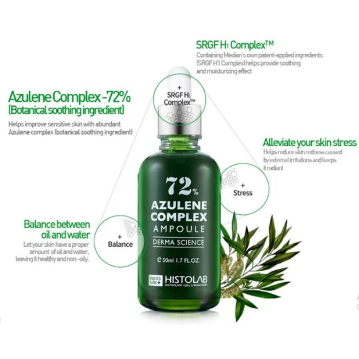 c374 - Tinh chất giảm mụn histolab 72% azulene complex ampoule derma science 50ml