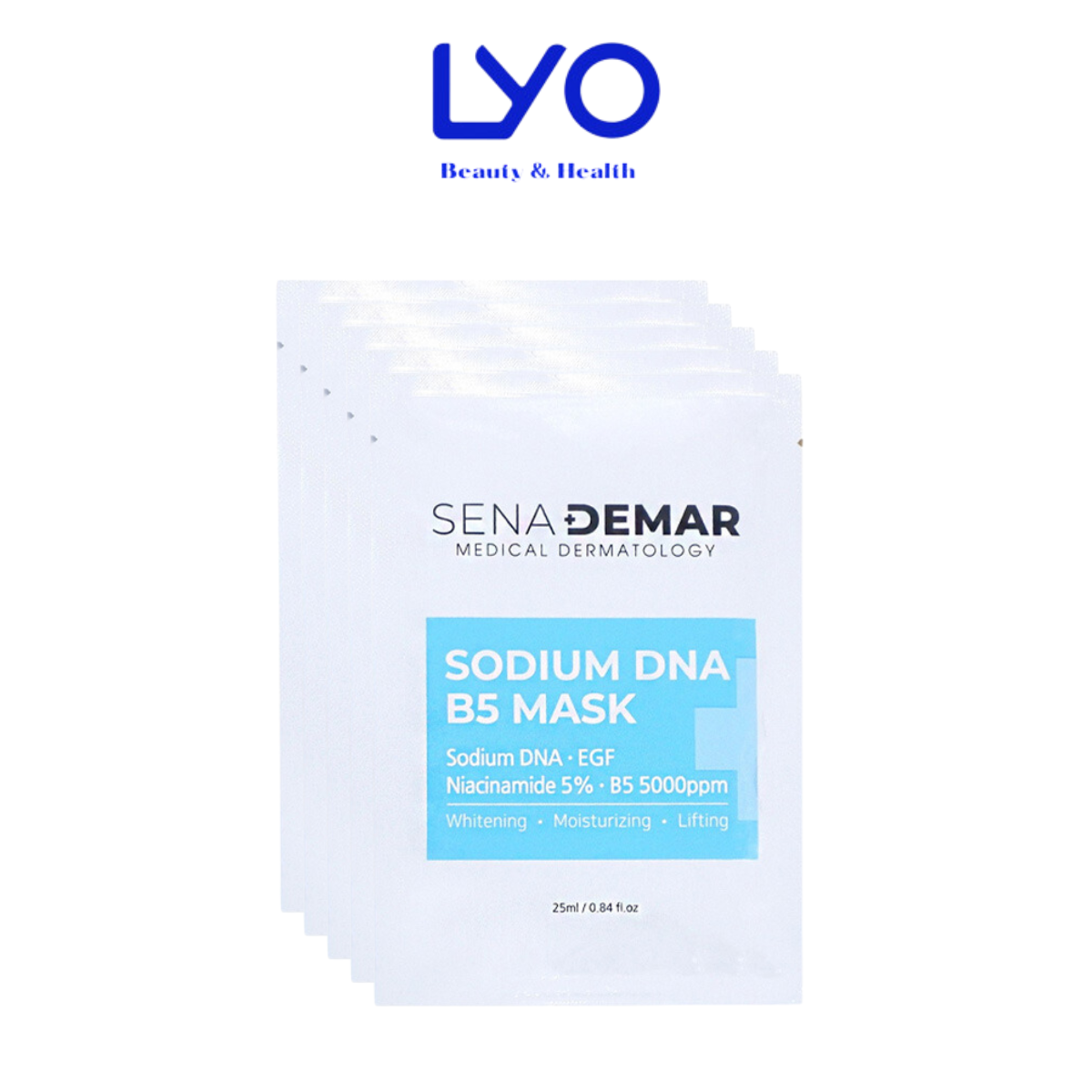 Mặt Nạ Cấp Ẩm, Dưỡng Da Căng Bóng, Trắng Mịn SenaDemar Sodium DNA B5 Mask Hàn Quốc 25ml/miếng