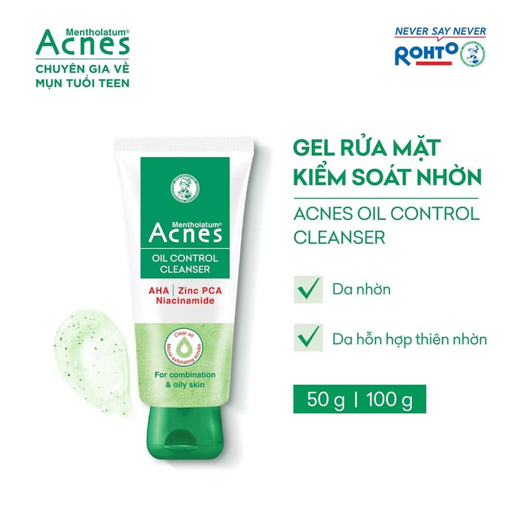 F426 - Gel Rửa Mặt ROHTO Acnes Kiểm Soát Nhờn Oil Control Cleanser