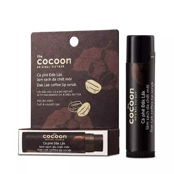 Tẩy da chết môi cà phê Đắk Lắk lip scrub Cocoon 5g