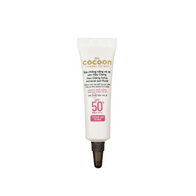 f411 - Sữa chống nắng vô cơ sen Hậu Giang Cocoon (Tone-up Beige)
