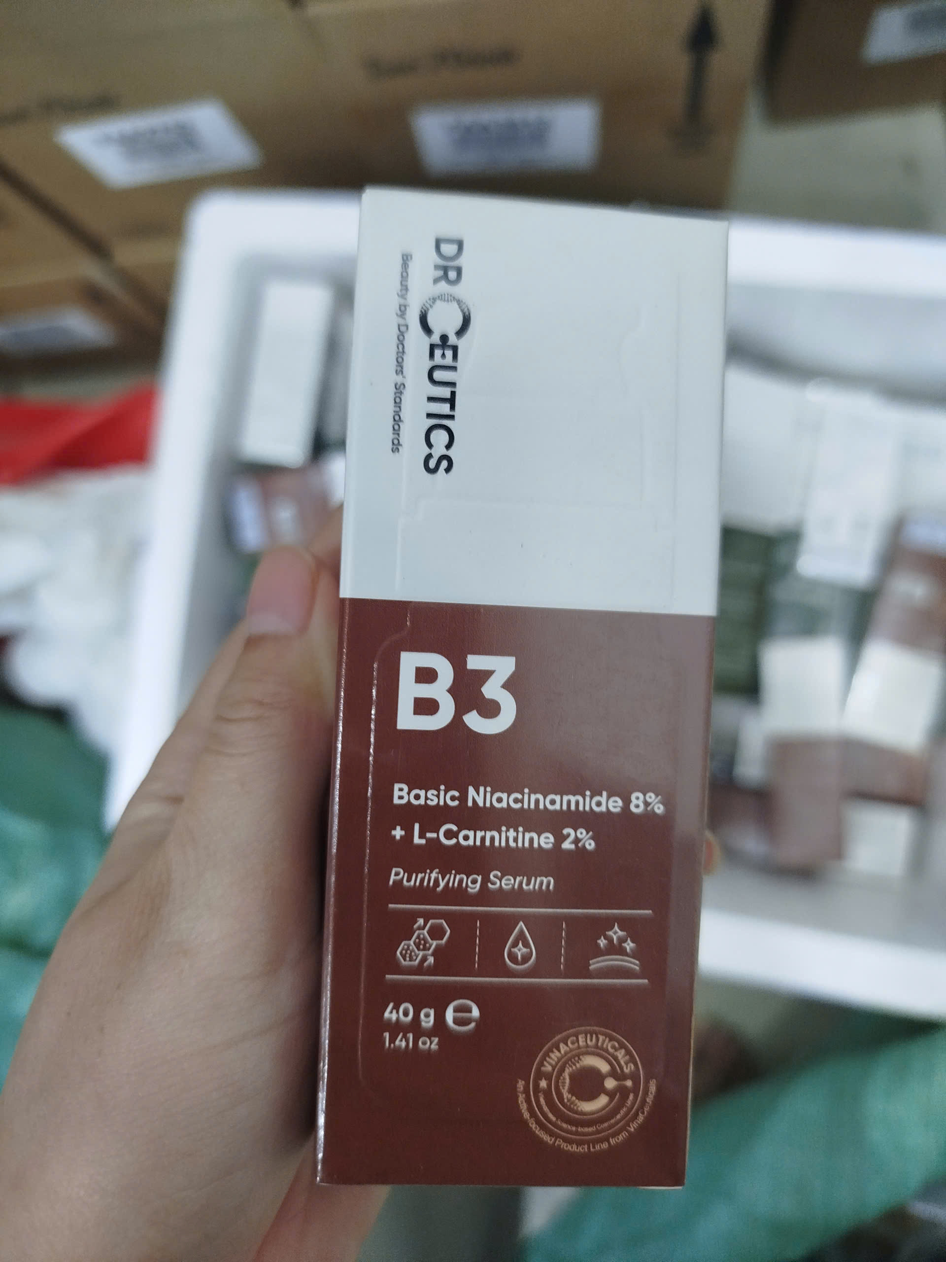 F537 - DRCEUTICS - Tinh chất làm trắng Basic Niacinamide 8% + L-Carnitine 2% Purifying Serum 40g