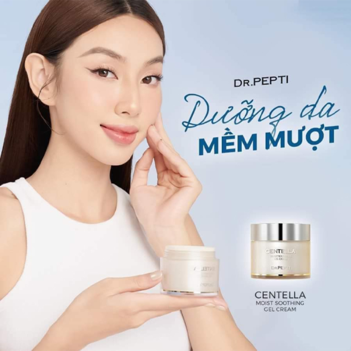 Kem Dưỡng Ẩm Chiết Xuất Rau Má Làm Dịu Da Dr.Pepti Centella Moist Soothing Gel Cream 70ml
