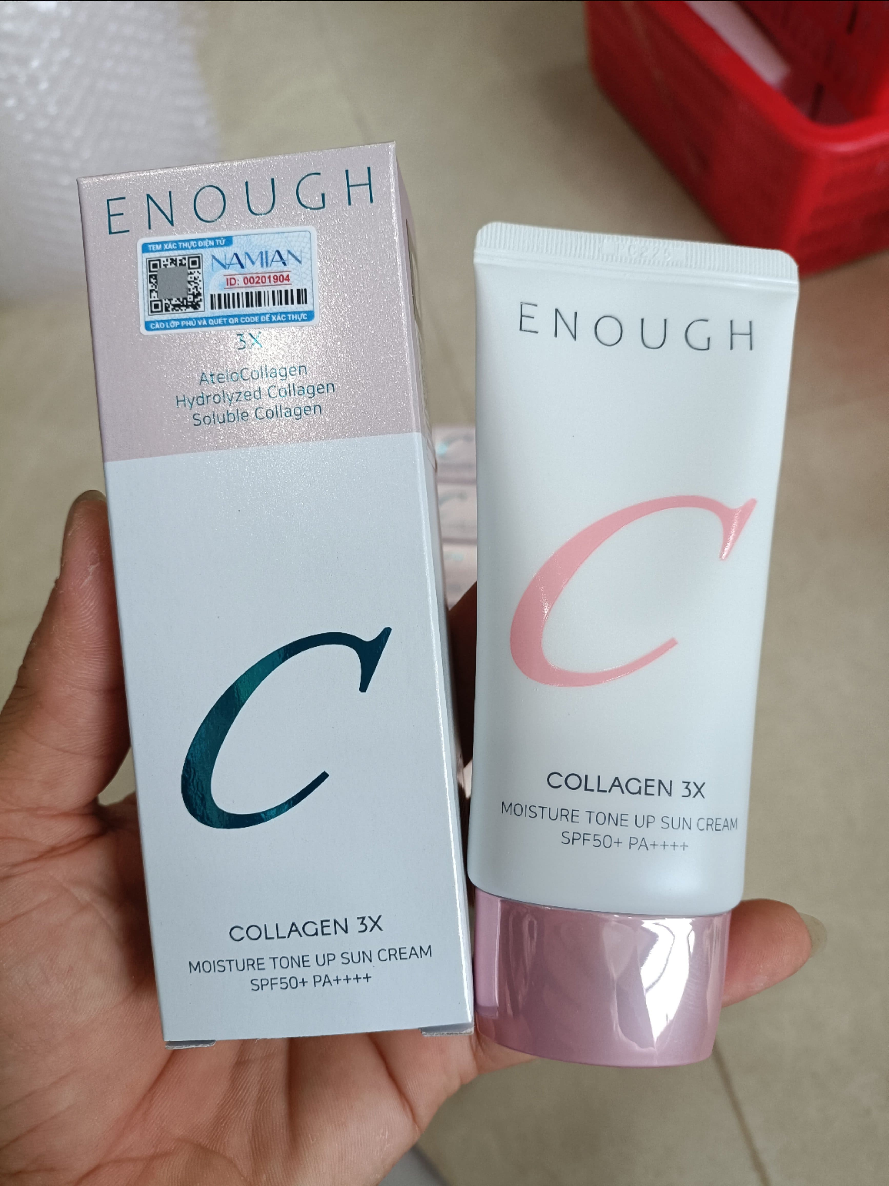 f372 -  Kem chống nắng Enough Collagen 3X MOISTURE SUN CREAM 50ml