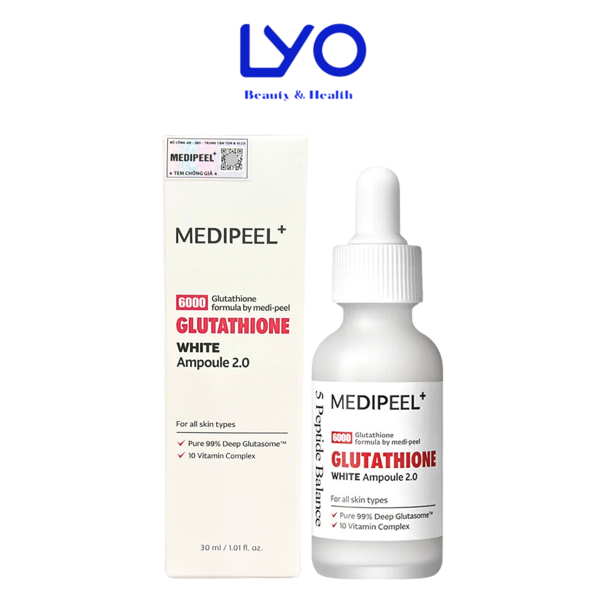 Tinh Chất Dưỡng Trắng Medi-Peel Bio-Intense Glutathione 600 White Ampoule 30ml