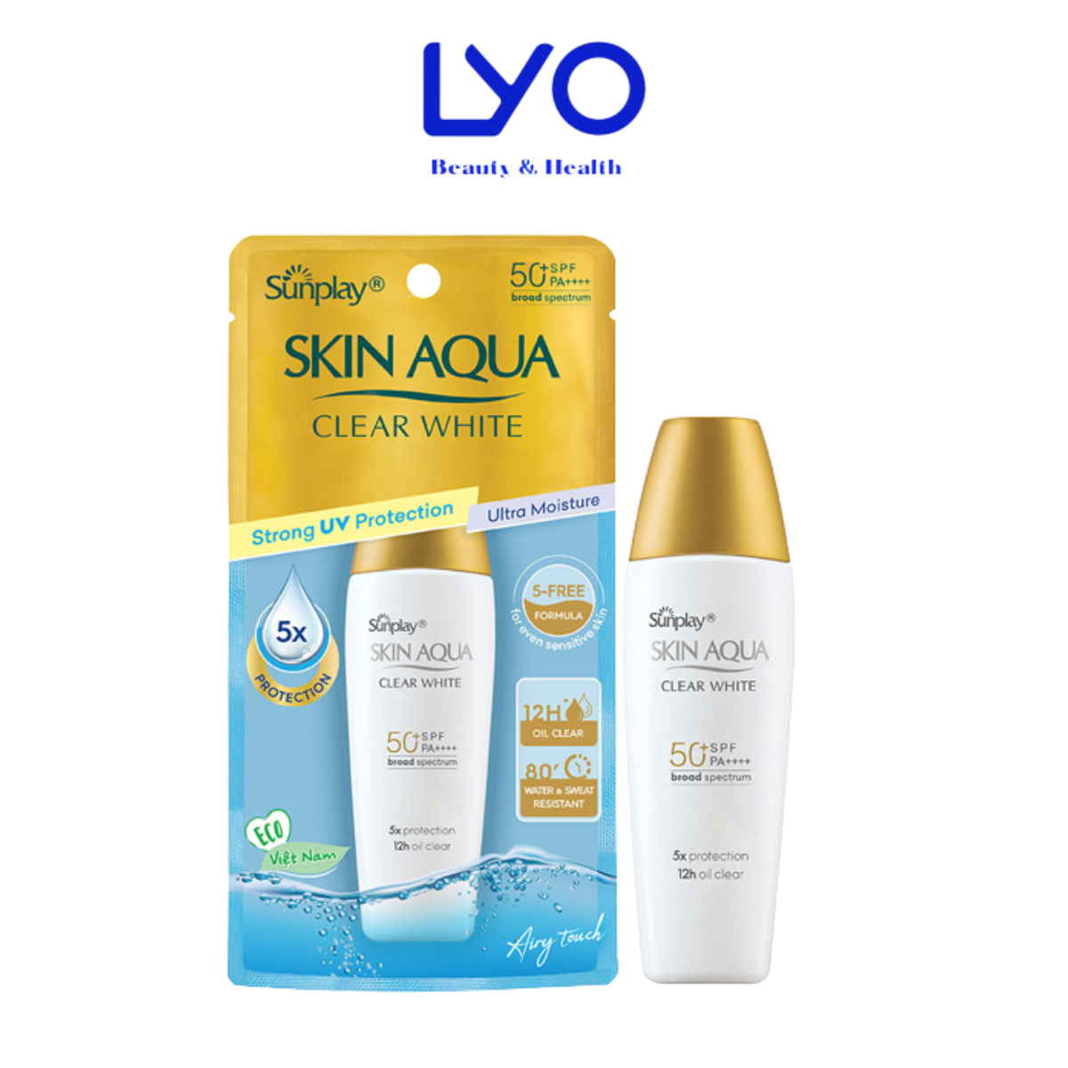 Sữa Chống Nắng Hàng Ngày Dưỡng Trắng Cho Da Dầu Sunplay Skin Aqua Clear White SPF50 Nhật Bản Dung Tích 25g - 55g