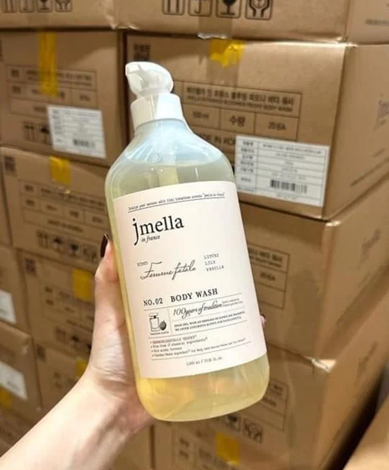 e693 - Jmella - Set sữa tắm Jmella 500ml + bông tắm + hộp quà tặng