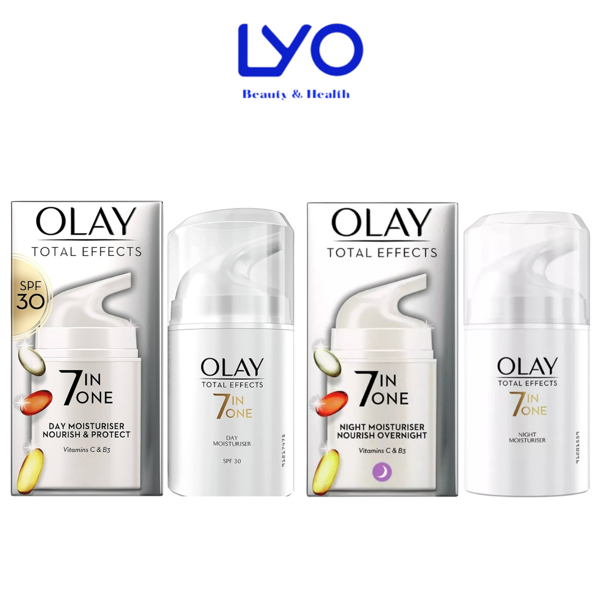 Kem Dưỡng Trắng Da Ngày & Đêm Olay 7 IN ONE Moisturiser Nourish Vitamin C & B3 Anh 50ml