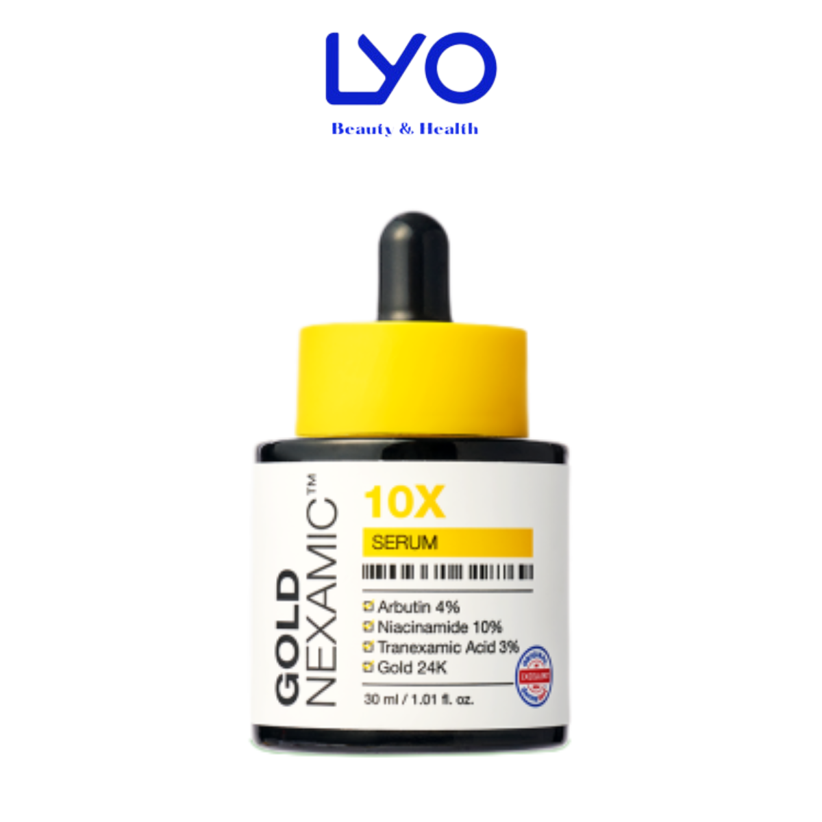 Serum Tinh Chất Dưỡng Sáng Da, Chống Lão Hóa, Mờ Thâm Nám Đa Tầng Anodin 10X Goldnexamic Serum 30ml