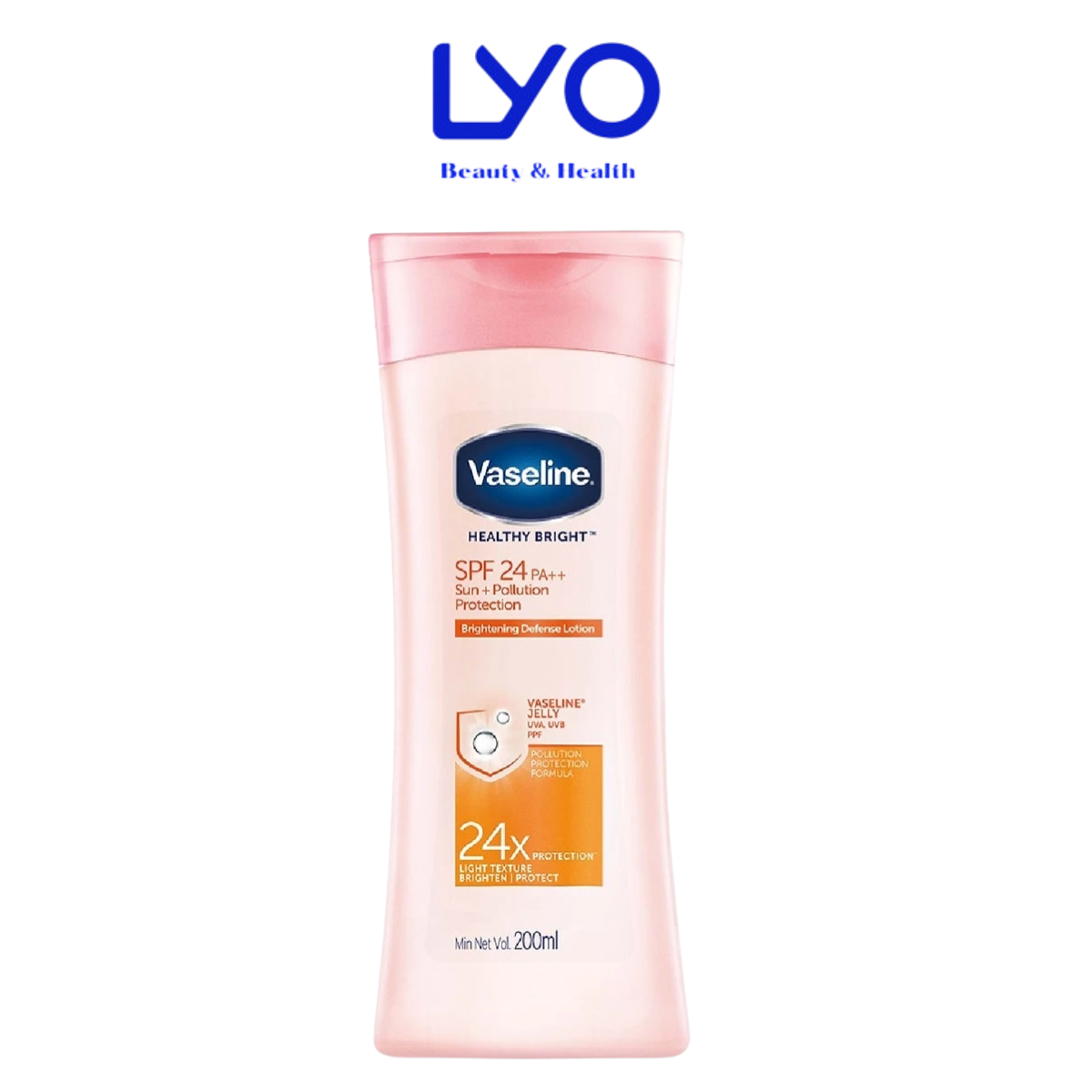 Sữa Dưỡng Thể Chống Nắng và Dưỡng Sáng Da Vaseline Sun+ Pollution Protection SPF24 PA++ 200ml