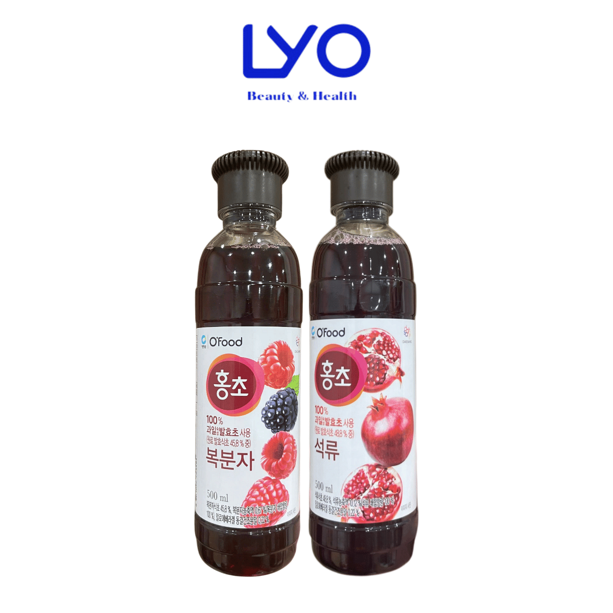 Nước Giấm Uống Hương Trái Cây Mâm Xôi & Lựu Daesang Giúp Hỗ Trợ Giảm Cân, Giữ Dáng, Thanh Lọc Cơ Thể Hàn Quốc 500ml