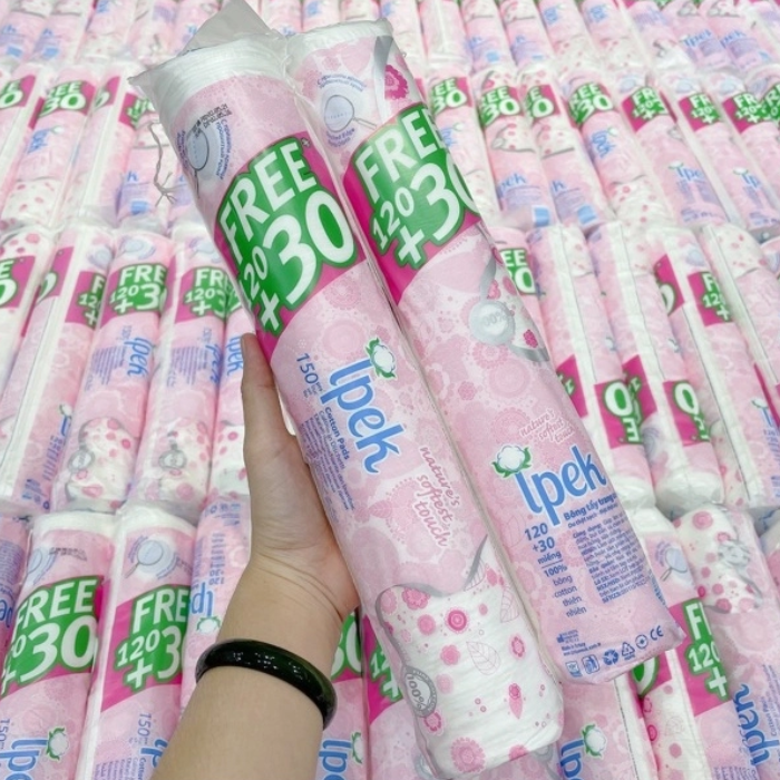 Bông tẩy trang ipek 150 miếng
