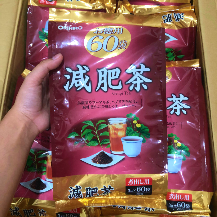 Trà hỗ trợ giảm mỡ bụng ORIHIRO Genpi Tea 3g x 60 gói