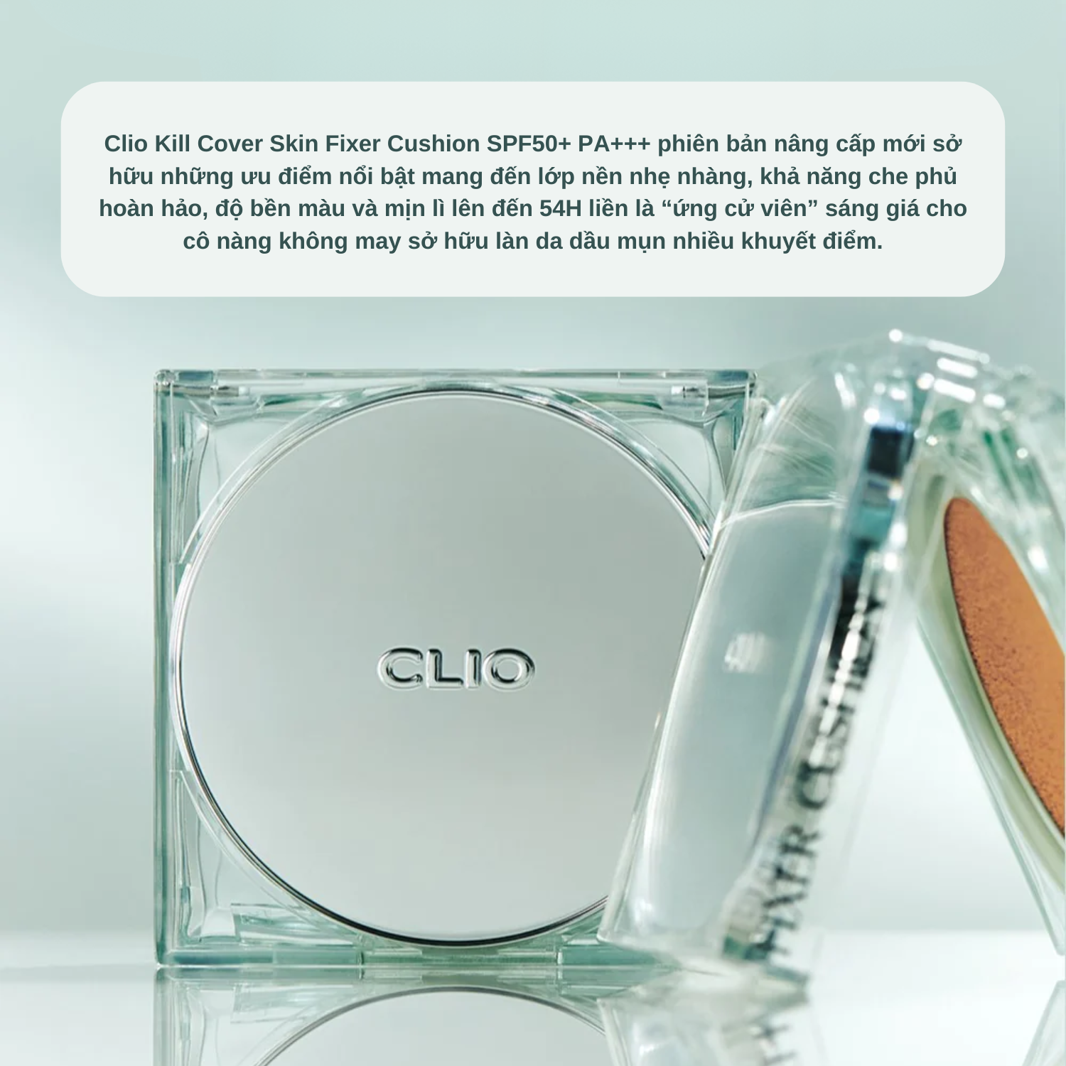 f171 - Clio - Phấn nước CLIO KILL COVER SKIN FIXER CUSHION SPF 50+, PA+++