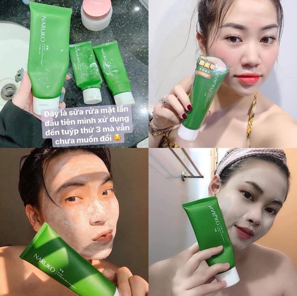 Sữa Rửa Mặt Tràm Trà Làm Sạch Sâu Naruko Tea Tree Purifying Clay Mask & Cleanser 120g