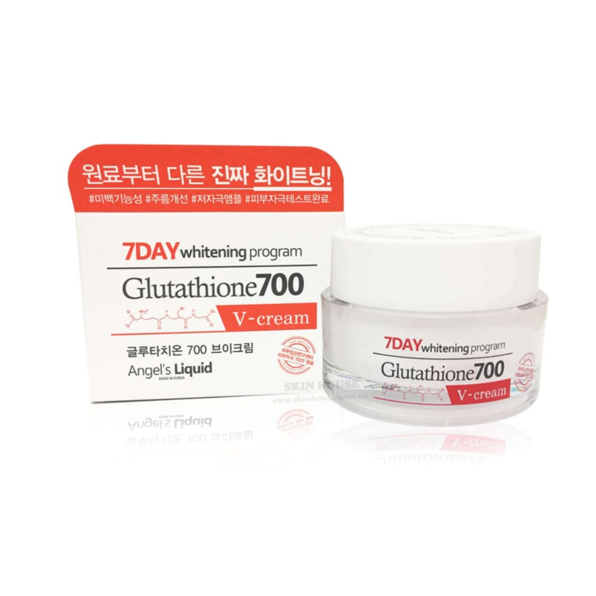 Kem dưỡng trắng da Angel Liquid 7 Day Whitening Program Glutathione 700 V-Cream Dưỡng trắng mạnh mẽ 50ml