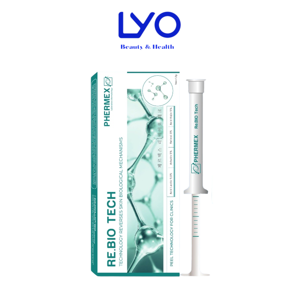 Peel Tế Bào Thế Hệ Mới Tái Sinh Trắng Da Phermex Re.BIO Tech Hỗ Trợ Giảm Mụn, Mờ Thâm Hàn Quốc 1.5g