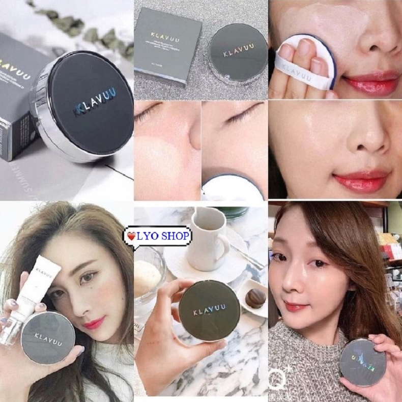 Phấn Nước Ngọc Trai Klavuu Xanh Cushion Hàn Quốc 12g SPF50+