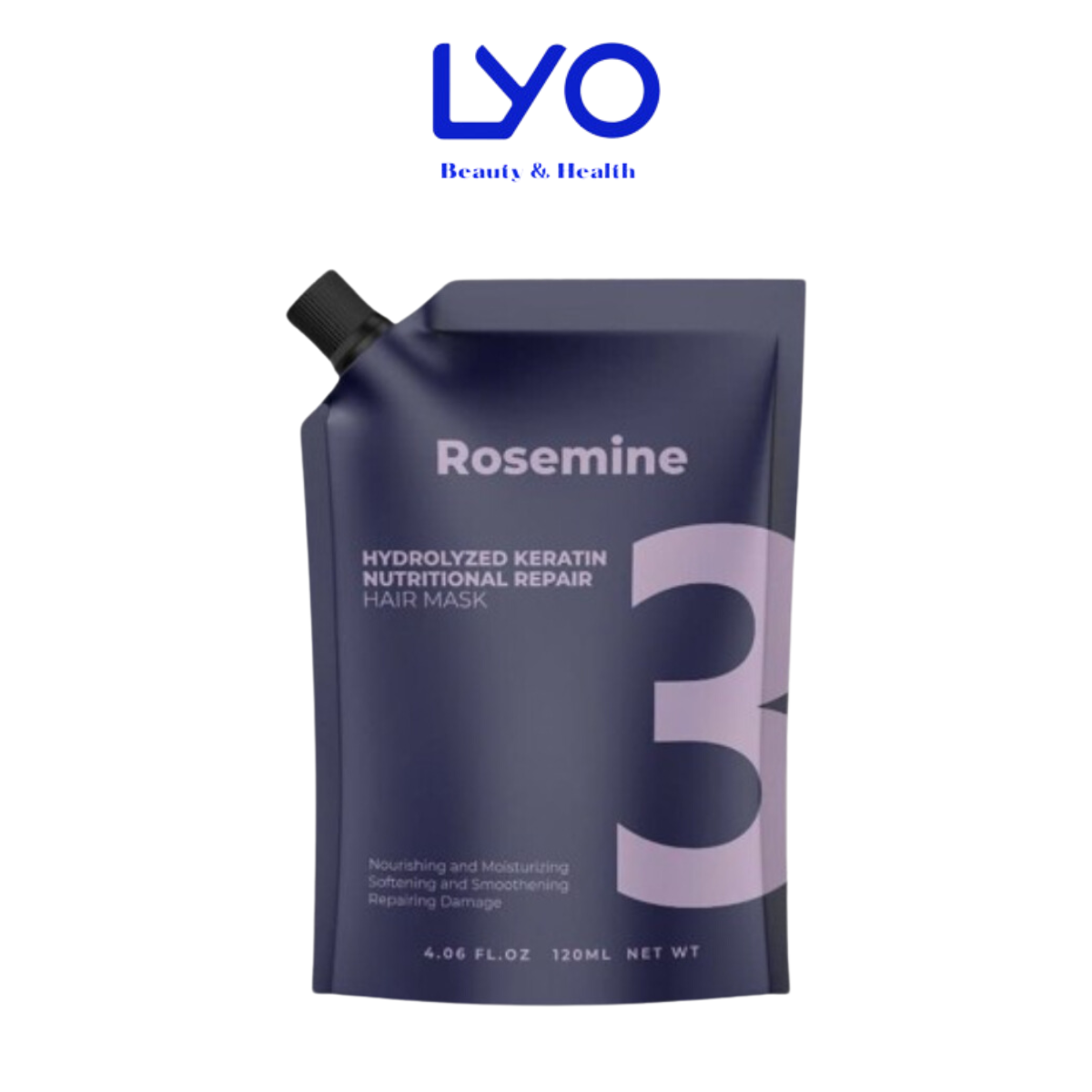 Mặt Nạ Ủ Tóc Keratin Thuỷ Phân Rosemine Giúp Phục Hồi, Giảm Gãy Rụng Tóc Hàn Quốc 120ml