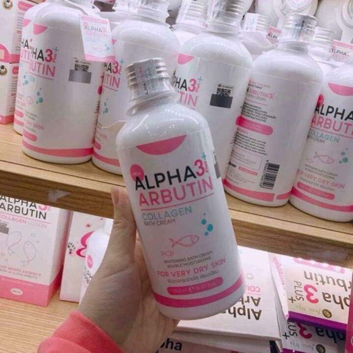 Sữa Tắm Dưỡng Trắng Da Alpha Arbutin 3+ Plus Collagen Bath Cream 350ml