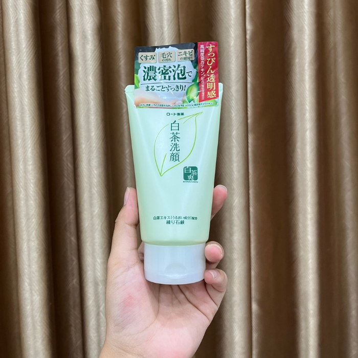 c773 - Sữa Rửa Mặt Trà xanh Rohto Shirochasou nội địa Nhật 120g