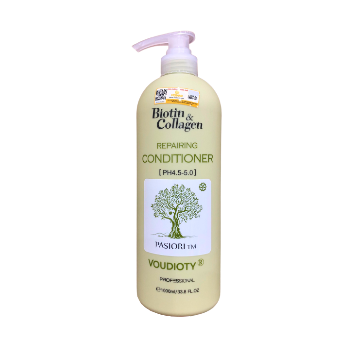 Dầu Gội và Xả Biotin Collagen Voudioty Phục Hồi Tóc 1000ml