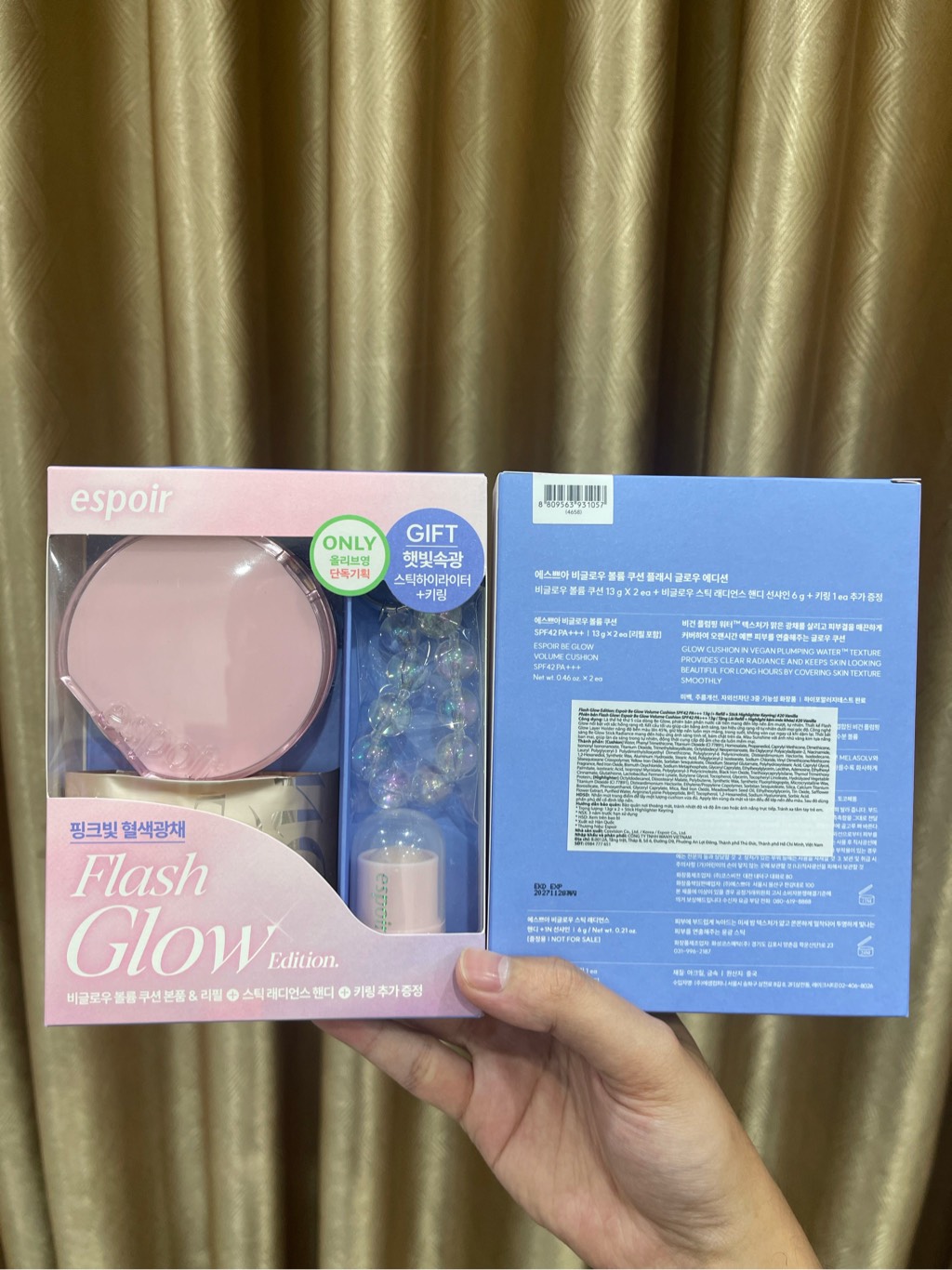 Phấn Nước Che Phủ & Bắt Sáng Espoir Be Velvet Cover Cushion/Be Glow Volume Cushion Flash Glow Edition SPF42 PA+++ 13grx2