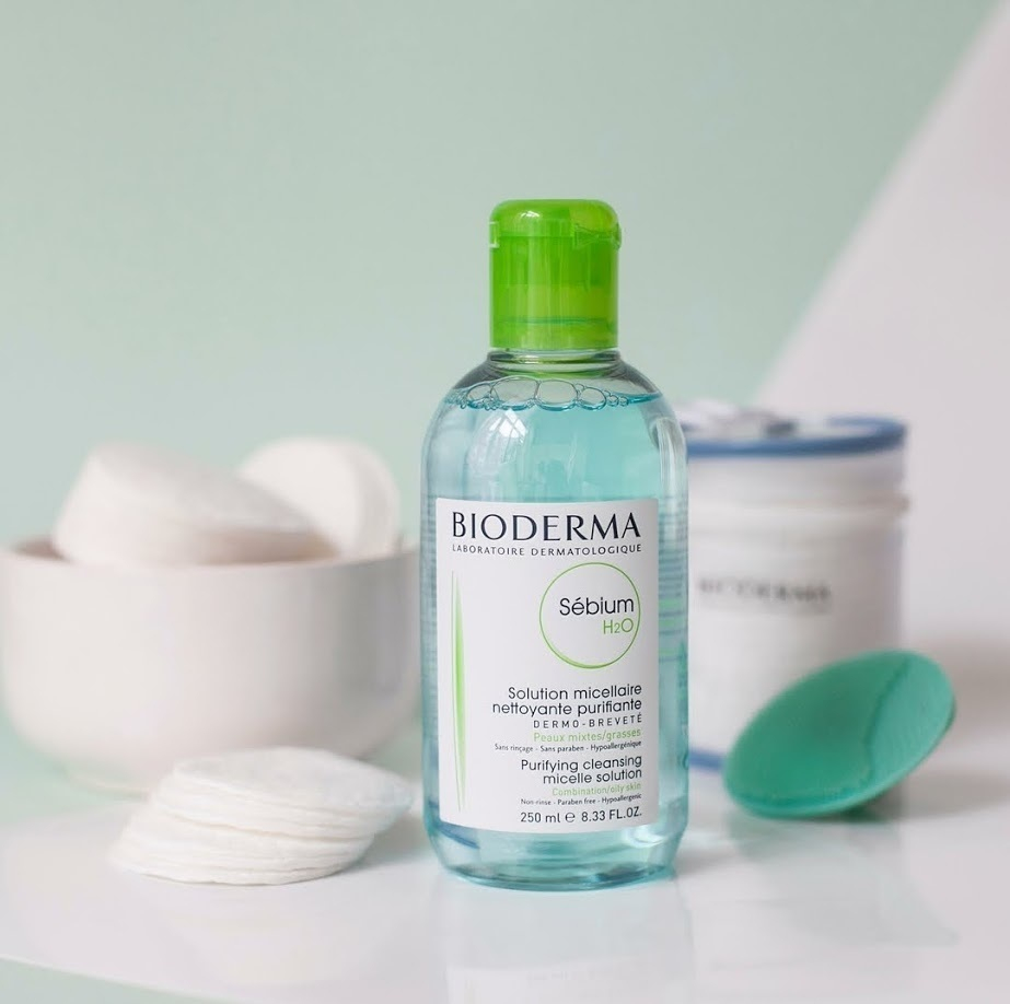 d57 - Nước Tẩy Trang Dành Cho Da Dầu Mụn Bioderma Sebium H2O 500ml (Màu xanh)