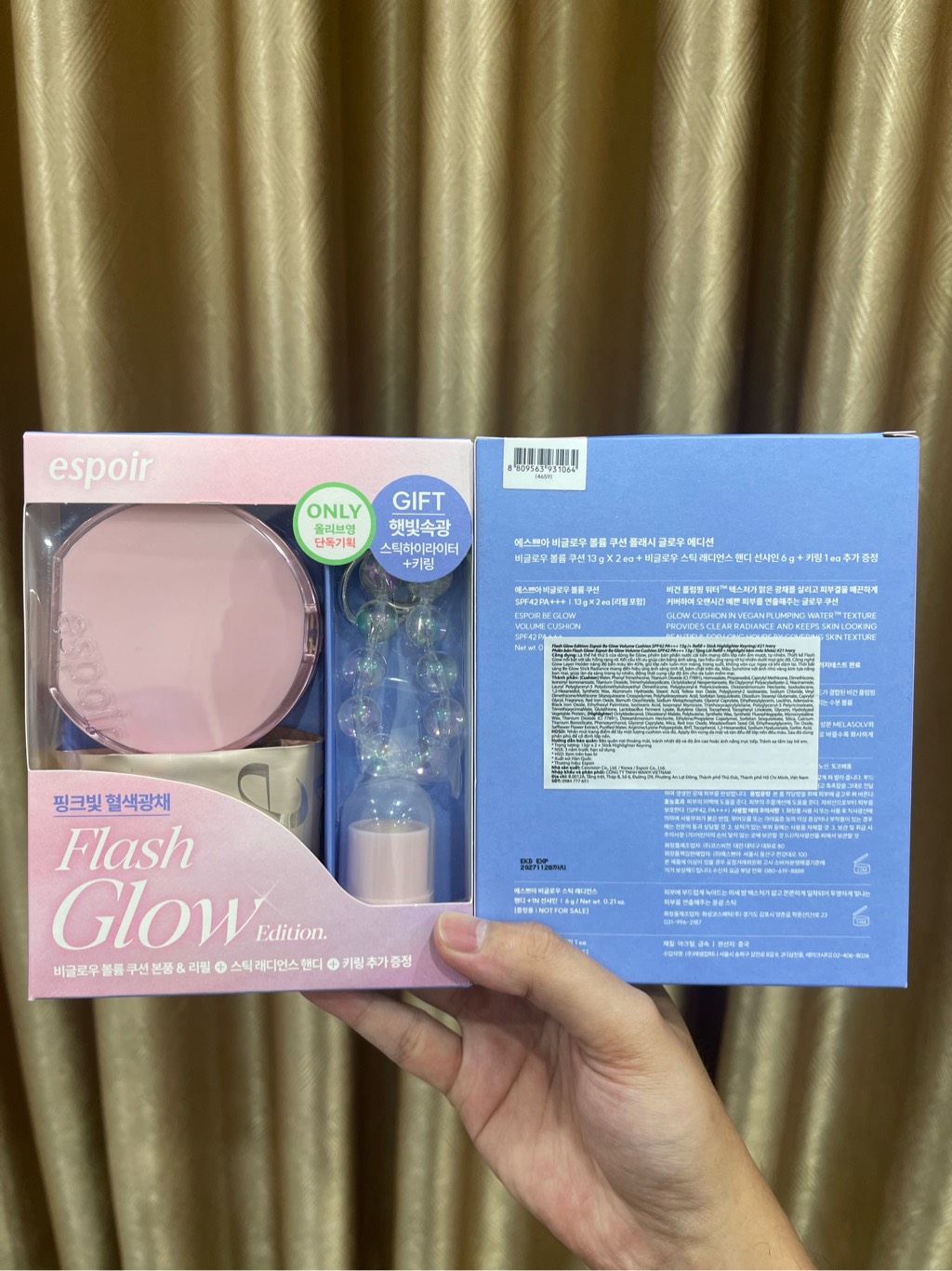 Phấn Nước Che Phủ & Bắt Sáng Espoir Be Velvet Cover Cushion/Be Glow Volume Cushion Flash Glow Edition SPF42 PA+++ 13grx2