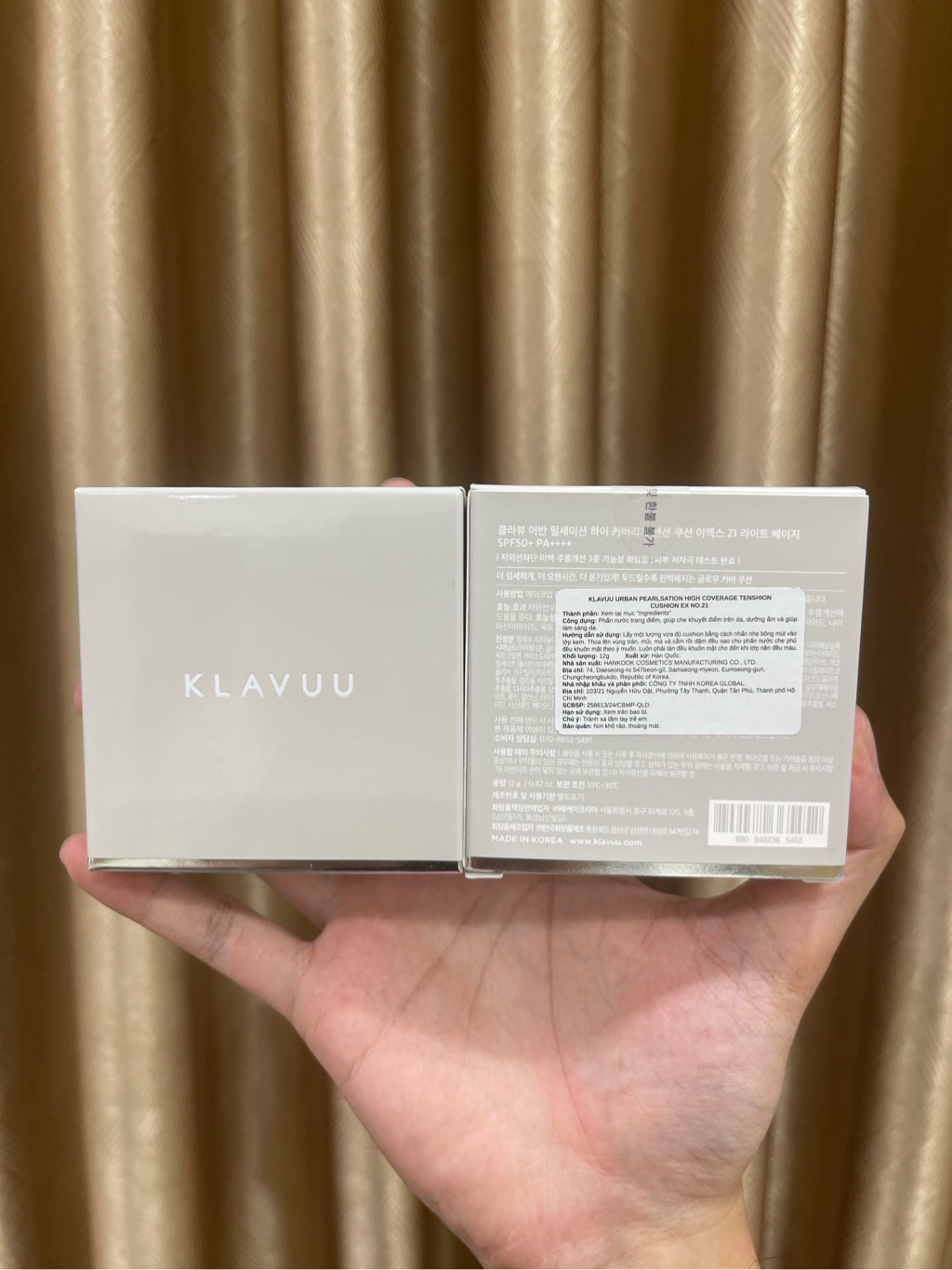 d167 - Phấn Nước Ngọc Trai Klavuu Xám Cushion Hàn Quốc 15g SPF50+