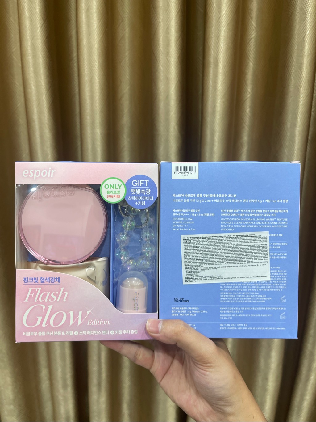 Phấn Nước Che Phủ & Bắt Sáng Espoir Be Velvet Cover Cushion/Be Glow Volume Cushion Flash Glow Edition SPF42 PA+++ 13grx2