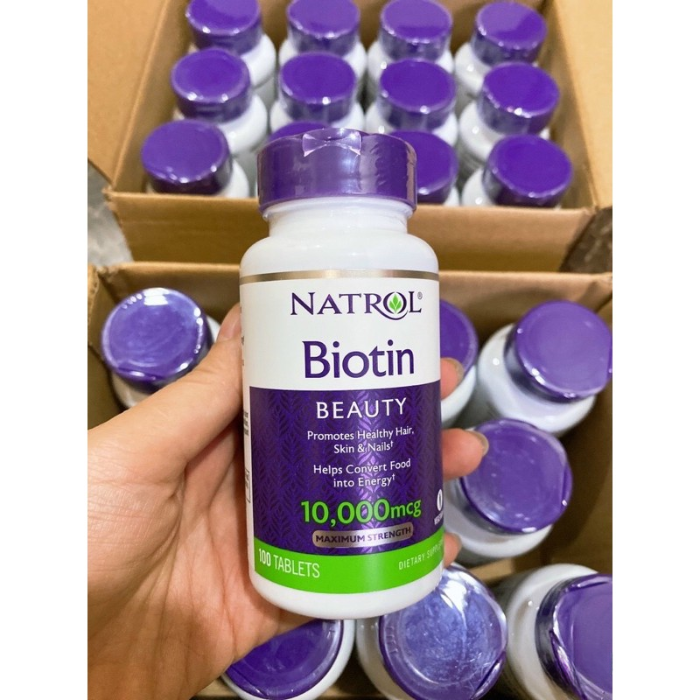 Thuốc mọc tóc Biotin 100 viên Natrol Mỹ