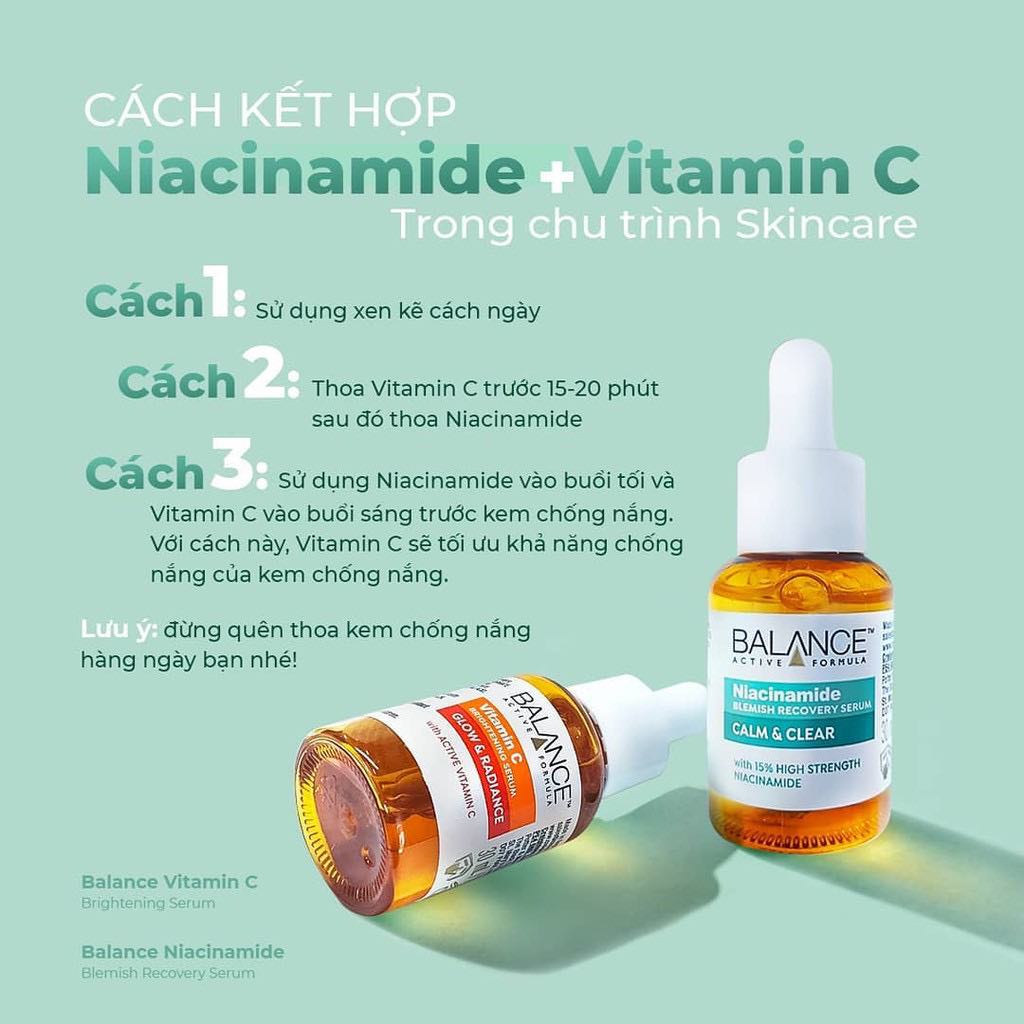 Tinh Chất Sáng Da Ngừa Mụn Mờ Thâm Balance Active Formula Niacinamide Blemish Recovery Serum 30ml