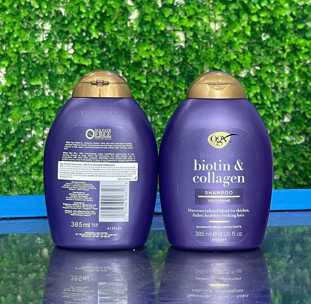 e378 - OGX - Cặp Gội Xả Thick & Full Biotin & Collagen 385ml