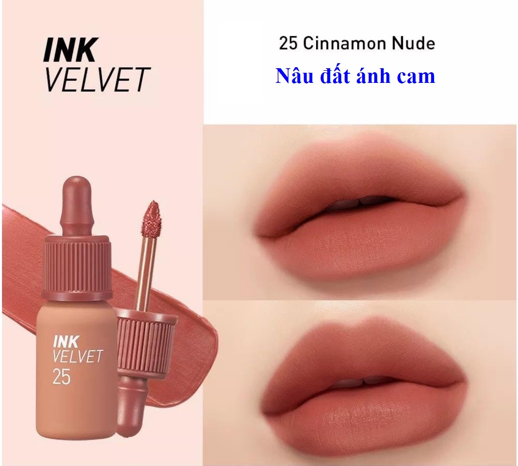 Son kem Peripera Peri's Ink Velvet / Ink AIRY Velvet - Son bóng Water Bare Tint