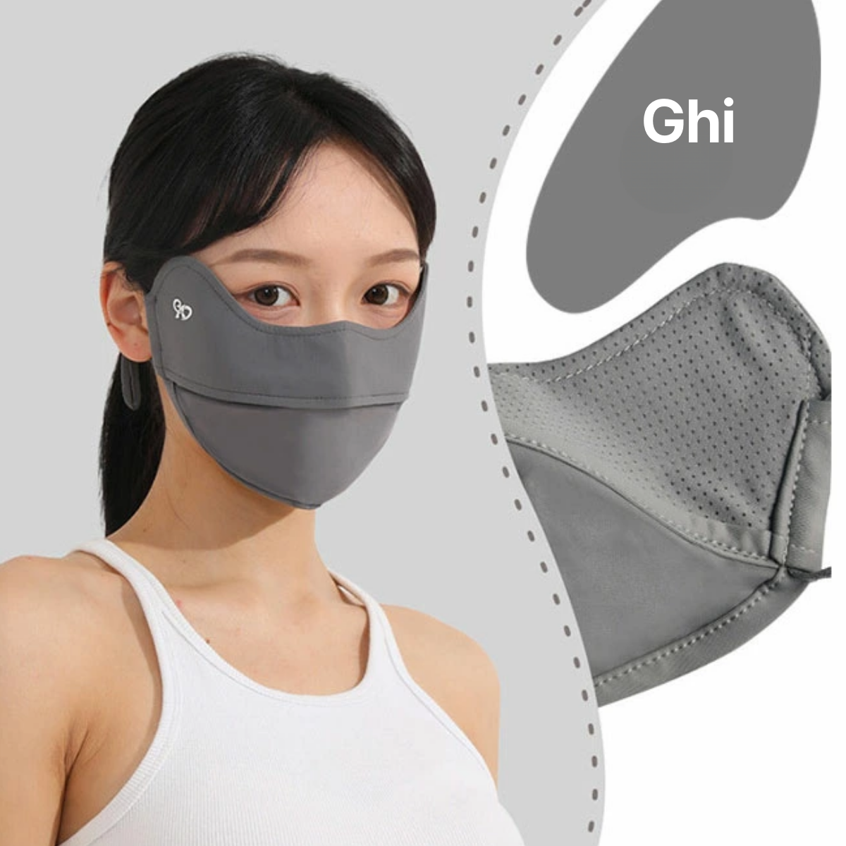 Khẩu Trang Vải Chống Tia UV, Chống Nắng Cao Cấp UPF50+ Bảo Vệ Da Mặt